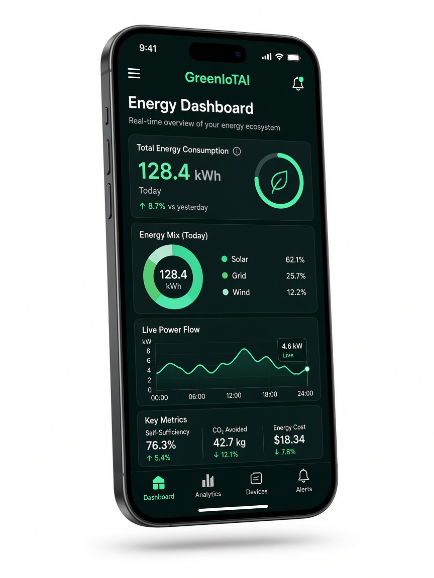 GreenIoTAI app on iPhone